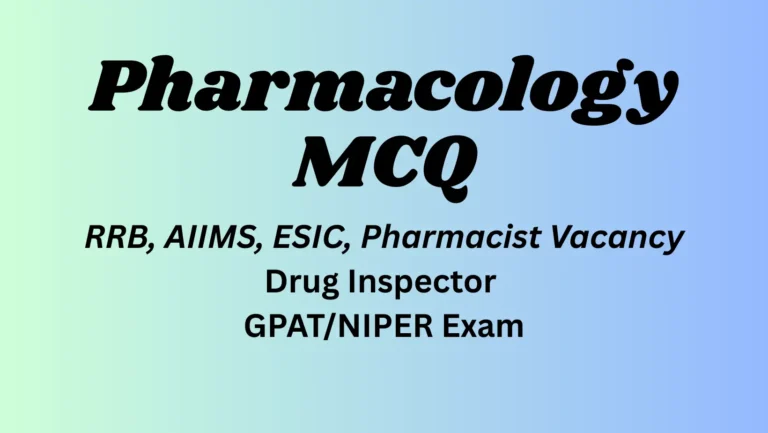 Pharmacology MCQ
