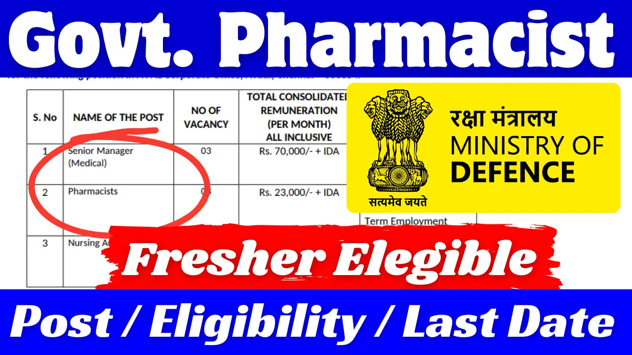 AVNL Pharmacist Vacancy 2026