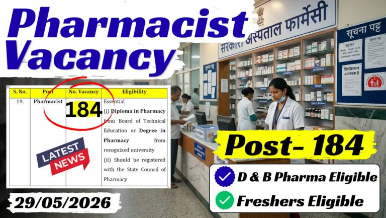 Pharmacist Vacancy 2026