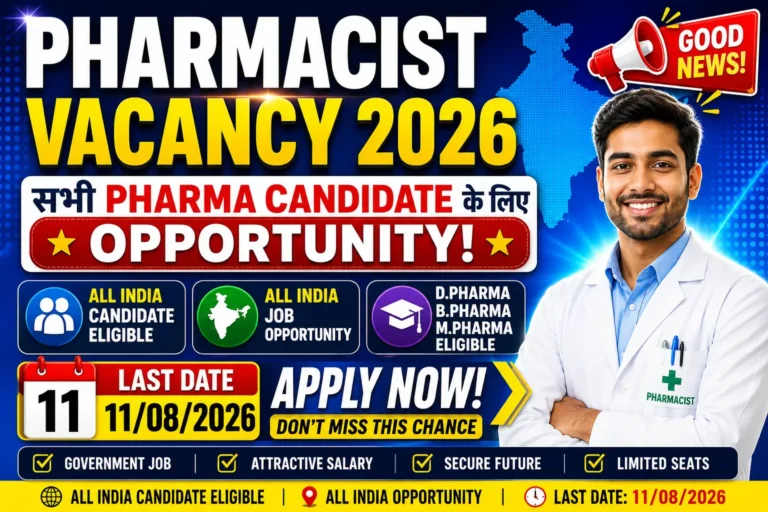 New Pharmacist Vacancy 2026