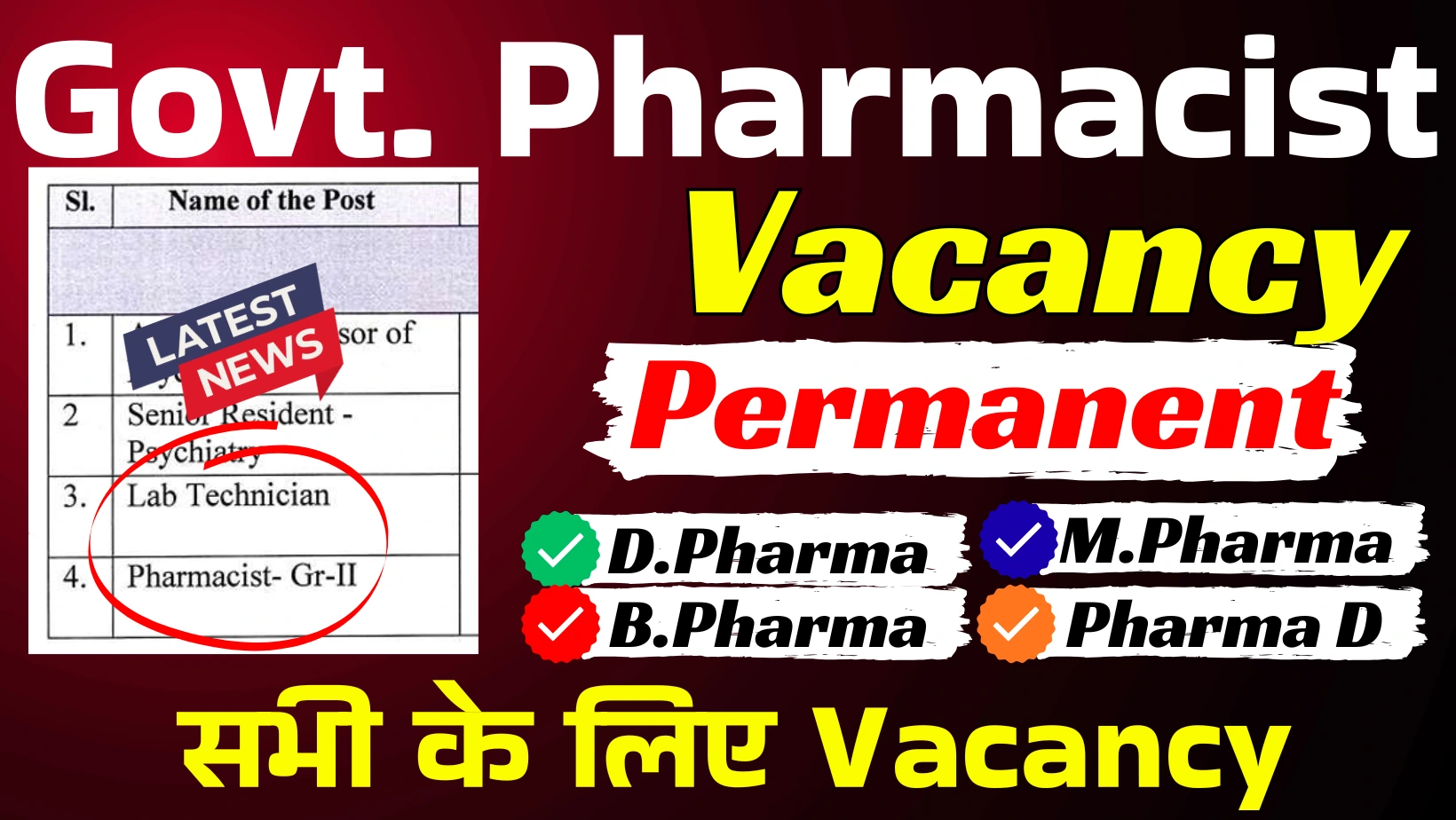 SVIMS Pharmacist Recruitment 2026