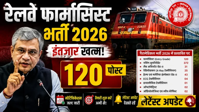 Railway Pharmacist Vacancy 2026