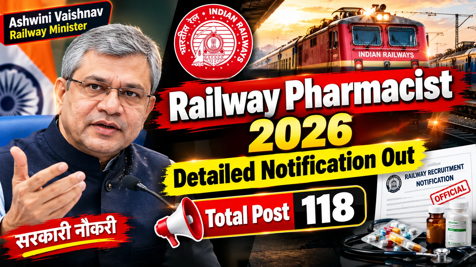 Railway Pharmacist Vacancy 2026