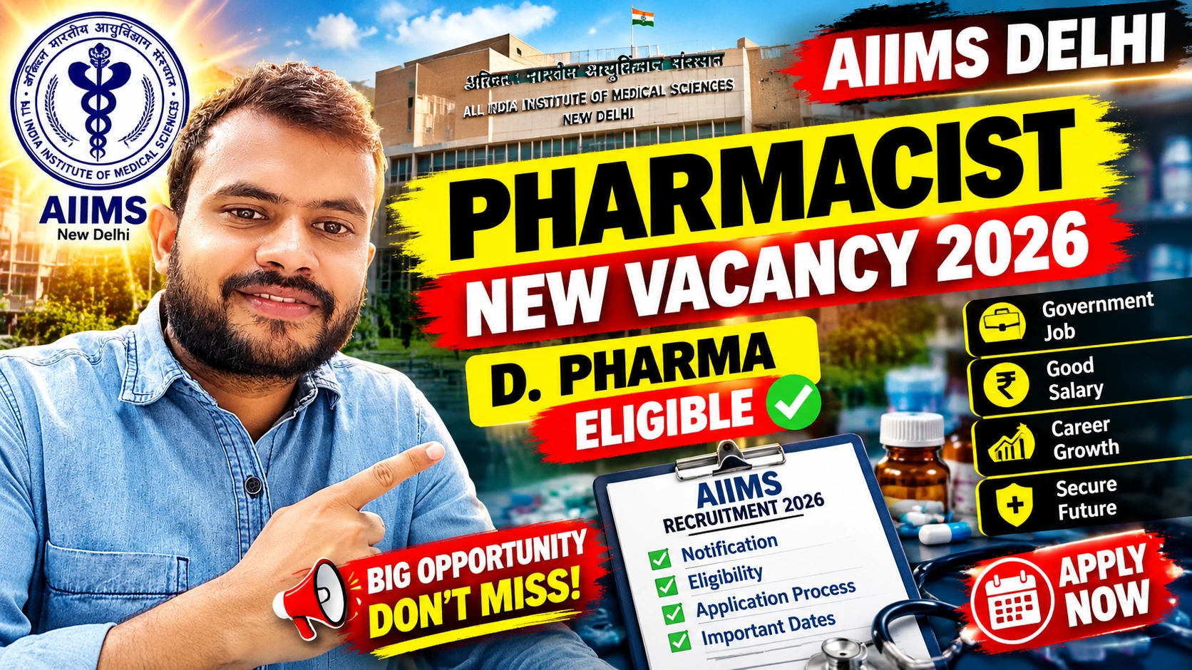 AIIMS Pharmacist Vacancy 2026
